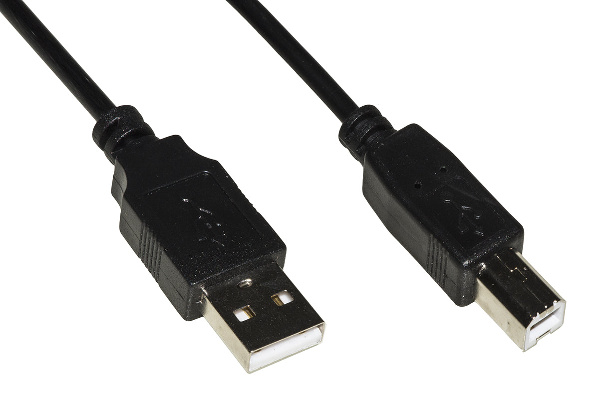 LINK CAVO USB 2.0 CONNETTORI A-B IN RAME MT 3 NERO [LKCUSB3N]