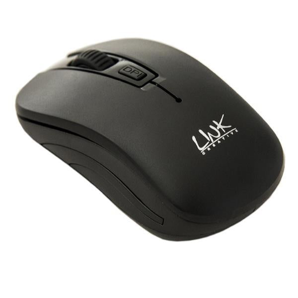 LINK MOUSE WIRELESS 3 TASTI NERO RICEVITORE USB 1000 DPI [LKMOS02]