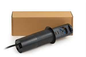 LINK MULTIPRESA DA TAVOLO ESTRAIBILE CON UNA PORTA UNIVERSALE ITA/SCHUKO, CARICABATTERIE SENZA FILI [LKMP10]