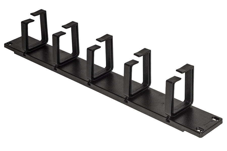 LINK LISTELLO GUIDACAVI PER ARMADI 19" (1 UNITA) NERO CON 5 ANELLI REMOVIBILI [LKORG1UNS]