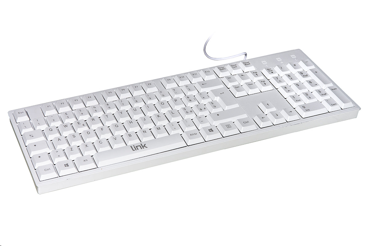 LINK TASTIERA ITALIANA 105 TASTI COLORE BIANCO CONNETTORE USB [LKTAST09]