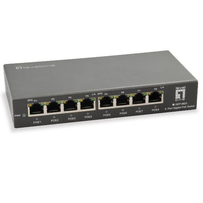 Level One 8-Port Gigabit PoE Switch - 802.3at/af PoE - 120W [GEP-0823]