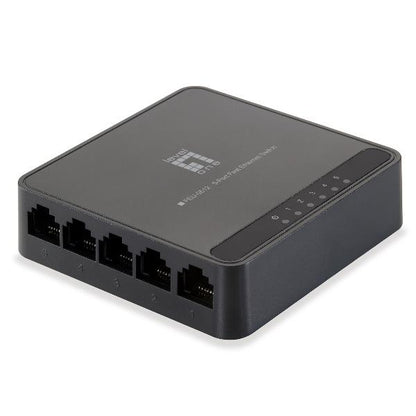 Level One 5-Port Fast Ethernet Switch-Plastic Case-Unshielded Port [FEU-0512]