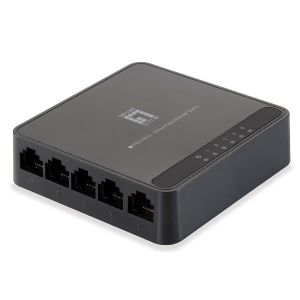 Level One 5-Port Fast Ethernet Switch-Plastic Case-Unshielded Port [FEU-0512]
