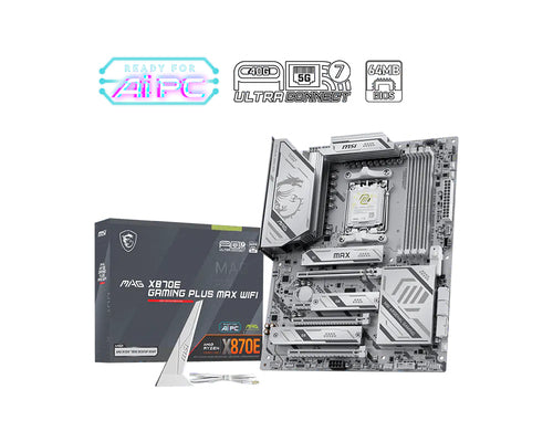 MSI MB MAG X870E GAMING PLUS MAX WIFI,X870E,AM5,4DDR5,3PCI-Ex16,3M.2,4SATA3,1USB4,1USB3.2 [MAG X870E GAM PLUS M]