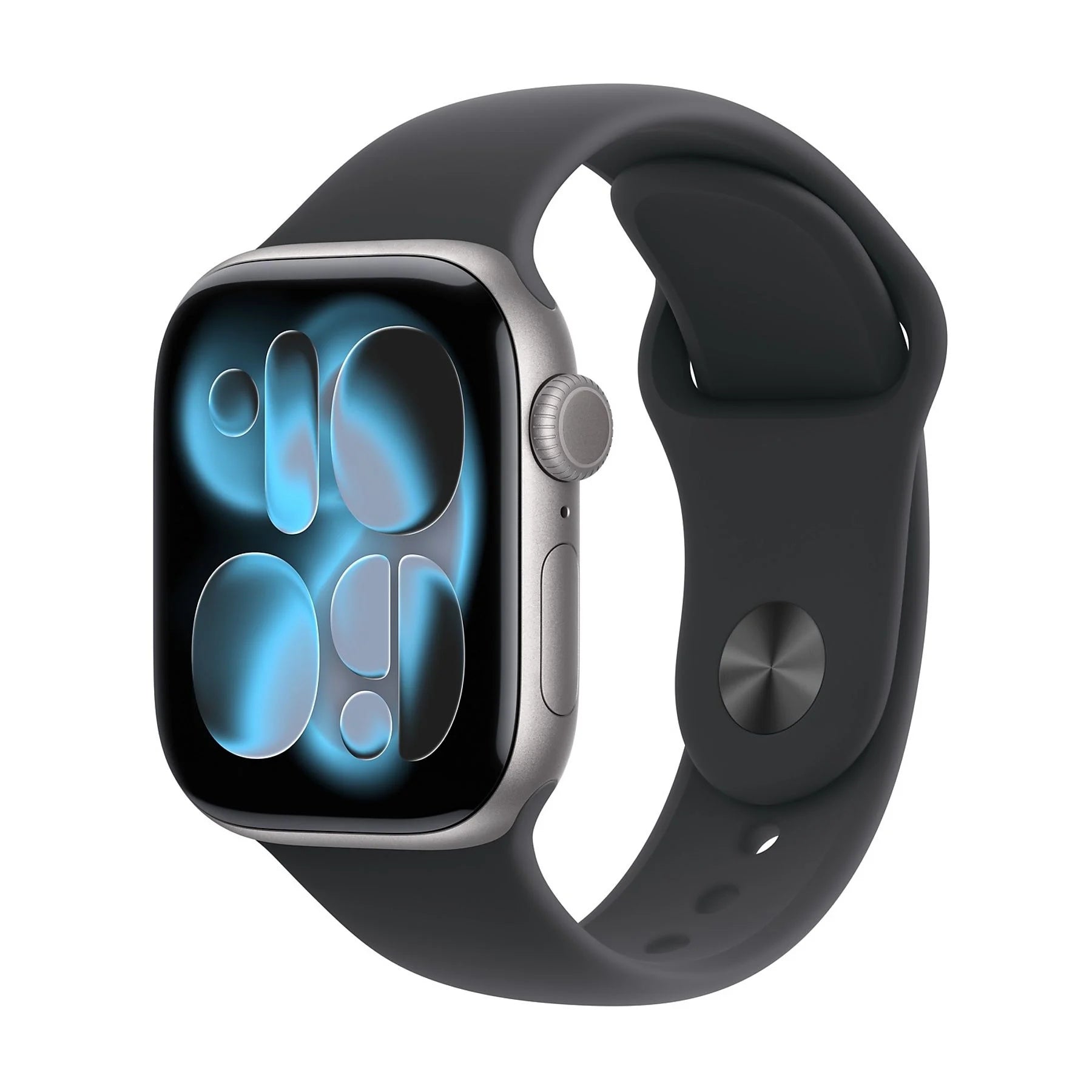 APPLE WATCH SERIES 11GPS42MMSPACE GREY ALUMINIUM CASE WITH BLACK SPORT BAND - S/M [MEQW4QL/A]