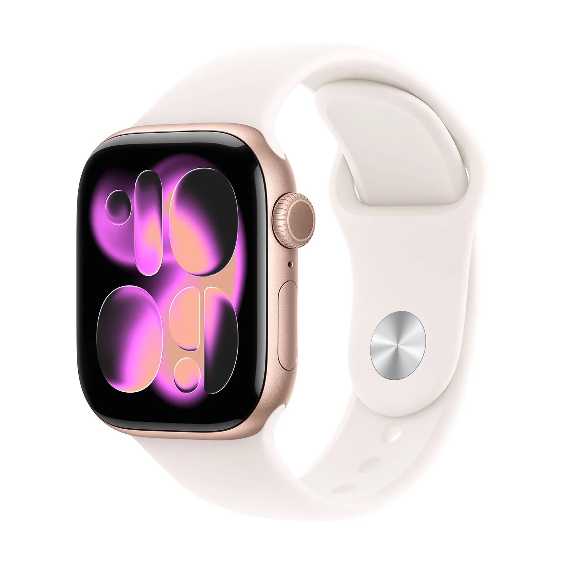 APPLE WATCH SERIES 11GPS42MMROSE GOLD ALUMINIUM CASE WITH LIGHT BLUSH SPORT BAND - S/M [MEU04QL/A]