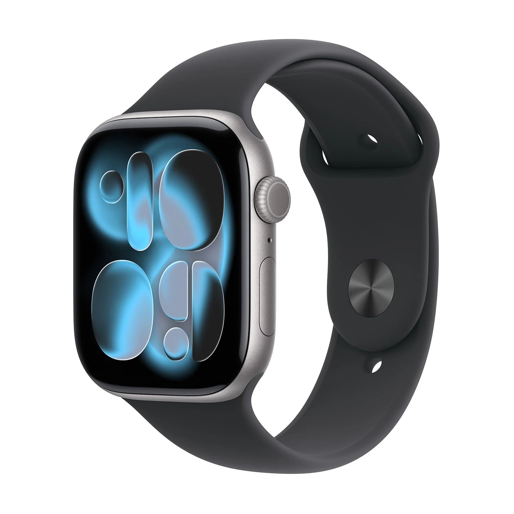 APPLE WATCH SERIES 11GPS46MMSPACE GREY ALUMINIUM CASE WITH BLACK SPORT BAND - M/L [MEV44QL/A]
