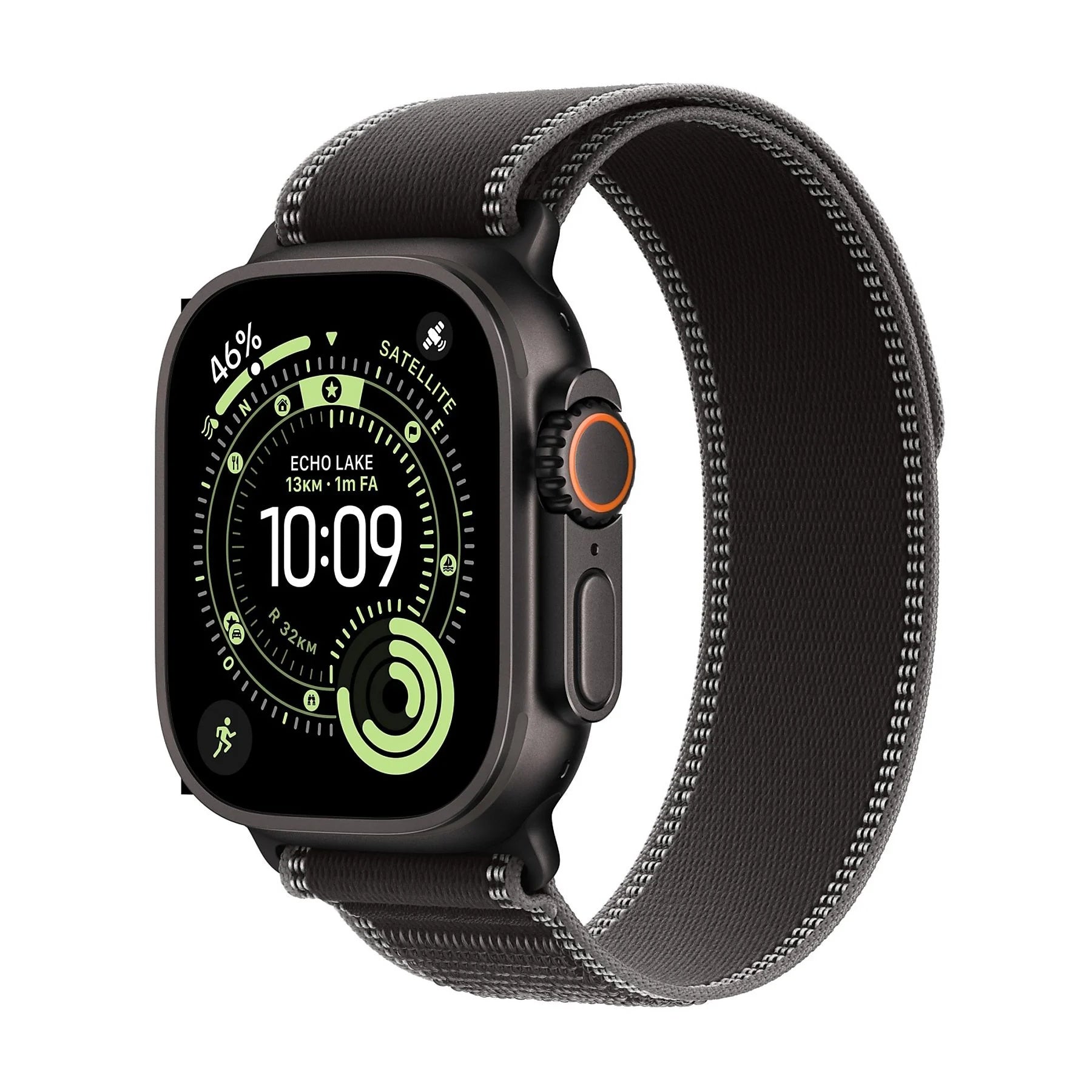 APPLE WATCH ULTRA 3GPS + CELLULAR49MMBLACK TITANIUM CASE WITH BLACK/CHARCOAL TRAIL LOOP - M/L [MF1H4QL/A]