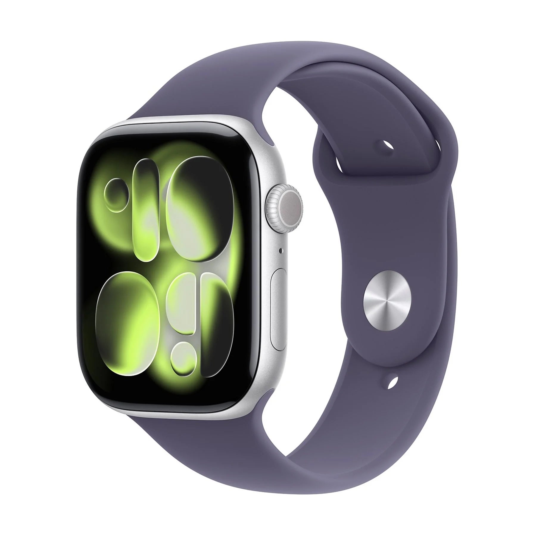 APPLE WATCH SERIES 11GPS + CELLULAR 46MM SILVER ALUMINIUM CASE WITH PURPLE FOG SPORT BAND - S/M [MFCP4QL/A]