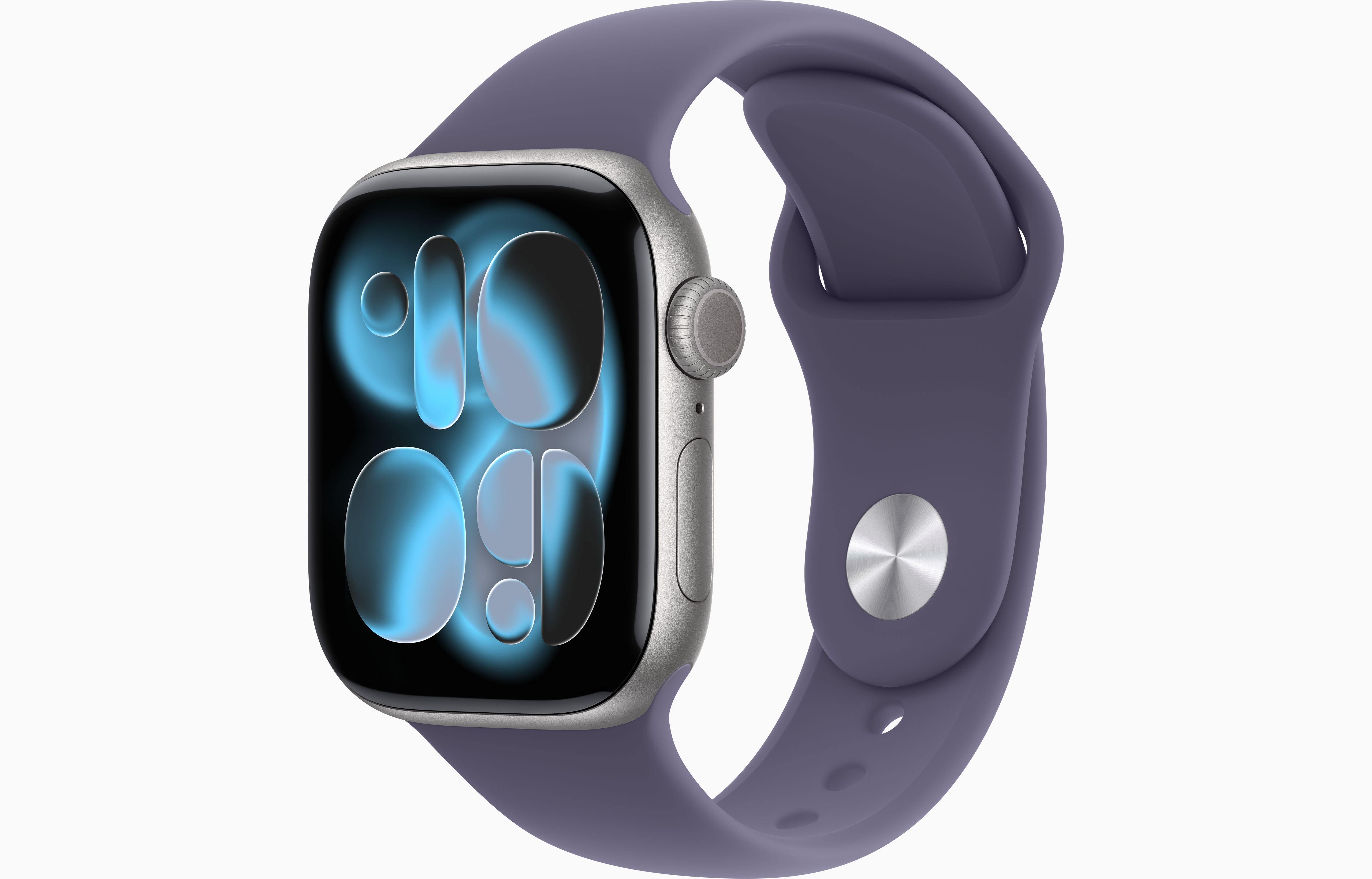 APPLE WATCH SERIES 11GPS + CELLULAR 46MM SILVER ALUMINIUM CASE WITH PURPLE FOG SPORT BAND - M/L [MFCR4QL/A]