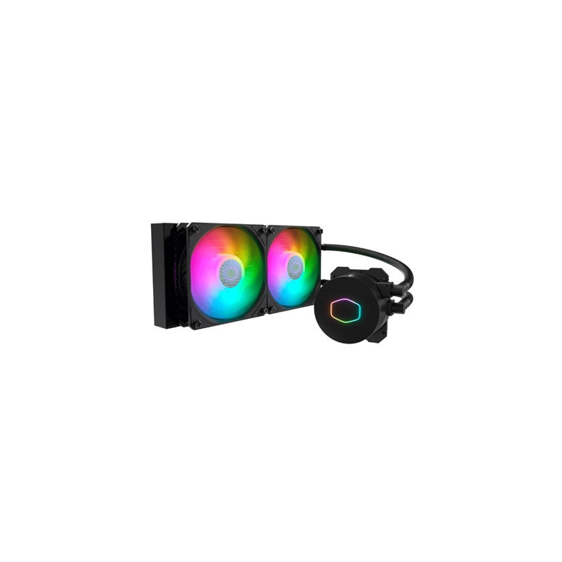 COOLER MASTER DISSIPATORE A LIQUIDO MASTERLIQUID 240 CORE II SKT UNIVERSALE 2X120MM ARGB FANS, NERO [MLW-D24M-A18PA-R1]
