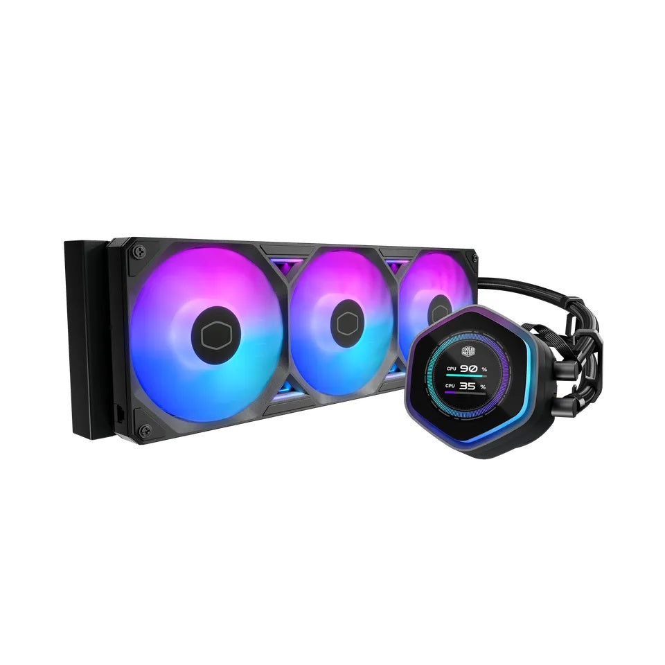COOLER MASTER DISSIPATORE A LIQUIDO ATMOS II, 2X120MM ARGB, KIT LCD INCL, NERO [MLX-D24M-A25SZ-L1]
