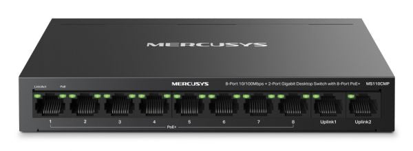 8-PORT 10/100MBPS + 2-PORT GB DESKTOP 8-PORT POE+ [MS110CMP]