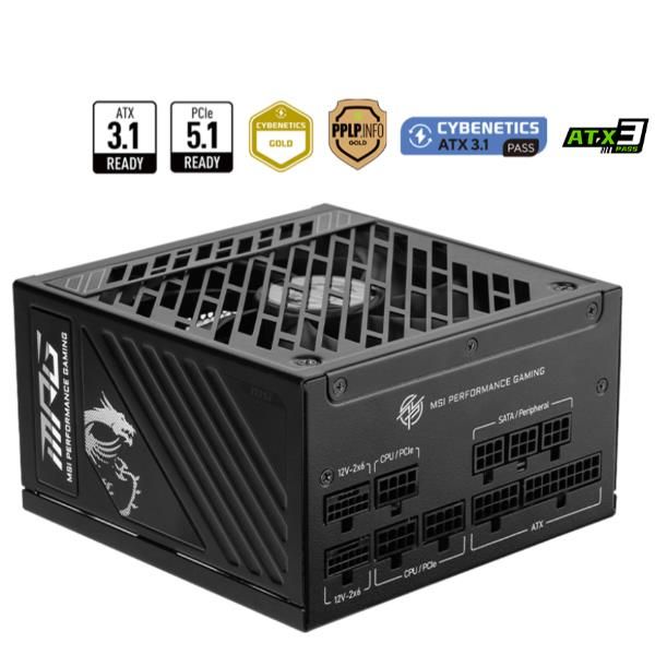 MSI ALIMENTATORE MPG A1250GS PCIE5, EU 1250W FULLY MODULAR 80 PLUS GOLD [MPG A1250GS PCIE5]