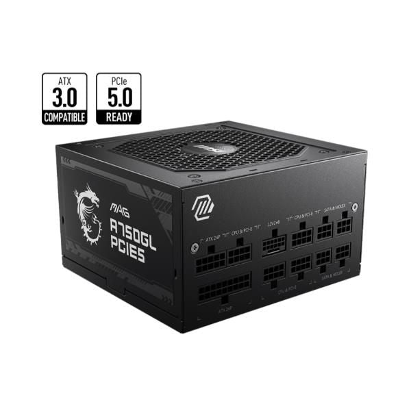 MSI ALIMENTATORE MAG A750GL PCIE5, EU, 750W, FULLY-MODULAR, 80 PLUS GOLD [MAGA750GL]