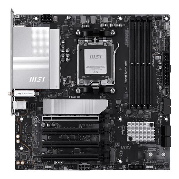 MSI MB B850M-P WIFI,B850,AM5,4DDR5,1PCI-Ex16,3PCI-Ex1,3M.2,4SATA3,3USB10G(1A+2C),6USB5G(6A) [PRO B850M-P WIFI]