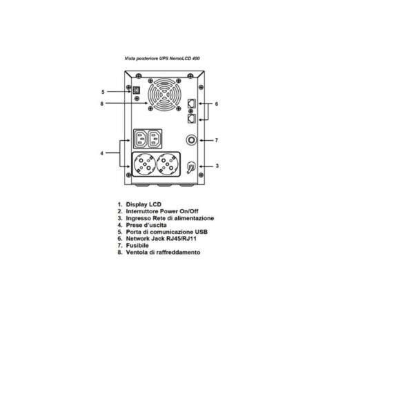 Elsist NemoLCD 400 gruppo di continuità (UPS) A linea interattiva 4 kVA 1800 W 4 presa(e) AC [EL-NEMOLCD400]