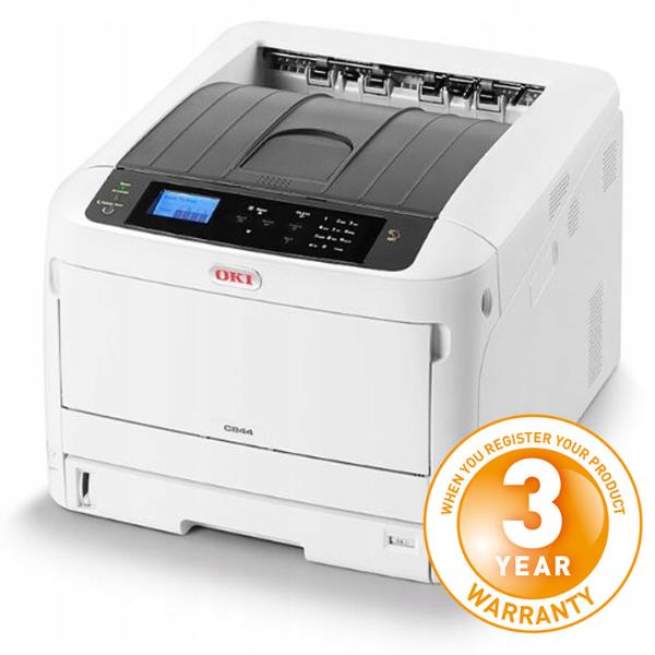 Oki C844DN - Laser Printer - A4/A3 - 36 ppm - 600 x 600 DPI - White [47074324]
