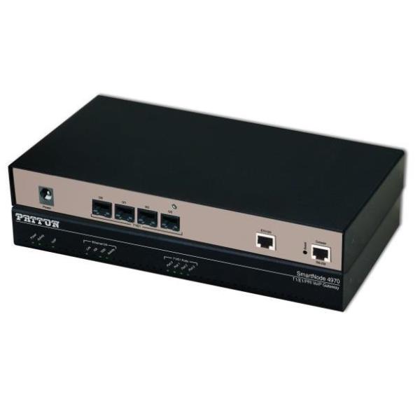 Patton SN4970A/4E30V120RHP/EUI, SmartNode VoIP GW, 4 E1/T1 PRI, 30 VoIP Calls upgradable to 120, or 15 SIP-SIP Calls (SIP b2b UA) upgradable (max. 80), Failover relay, High Precision 5ppm Clock, opti [SN4970A/4E30V120RHP/EUI]