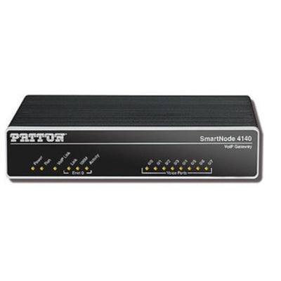 Patton SN4141/8JO8V/EUI, SmartNode VoIP Gateway, 8FXO, 8 VoIP calls or 4 SIP-SIP Calls (SIP b2b UA) upgradeable (max. 200), Optional SIP-TLS/SRTP- Transcoding (max. 4 calls), 1x Gig Ethernet, extern [SN4141/8JO8V/EUI]