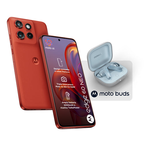MOTOROLA SMARTPHONE 60 NEO 8+256GB 6.36 5G PANT.POINCIANA + MOTO BUDS [PB7L0028SE-BUNDLE]