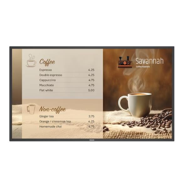 Philips Serie 6000 43BDL6017P Pannello piatto per segnaletica digitale 108 cm (42.5") LCD 800 cd/m 4K Ultra HD Nero Processore integrato Android 14 24/7 [43BDL6017P/00]