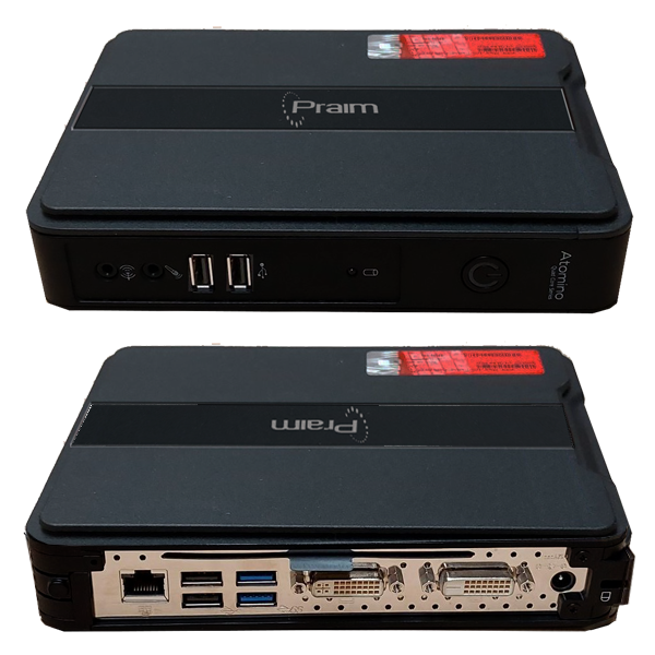 RINOVO PRAIM MINI PC REFURBISHED THIN CLIENT 2 ATOMINO QUAD CORE 8GB SSD 64GB W10P UPG [PR75121002]