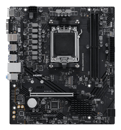 MSI MB AMD A620AM-B EVO,A620A,AM5,2DDR5,1PCI-Ex16,1PCI-Ex1,1M.2,2SATA3,7USB3.2 Gen1,6USB2.0,HD A [PRO A620AM-B EVO]