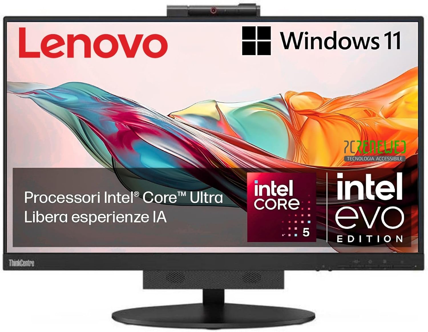 REFURBISED LENOVO PC AIO 22" Borderless TIO22 GEN4 IPS FHD + M720Q Tiny i5-8500T 8GB 256GB nvme W11P [REFAIO22]