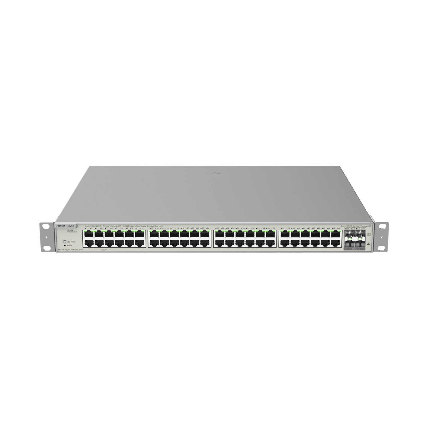 REYEE CLOUD SWITCH MANAGED GIGABIT L3 8XGE POE++ 40XGE POE+ 4XSFP+ ROUTING STATICO POWER BUDGET 740W [RG-NBS5200-48GT4XS-U]