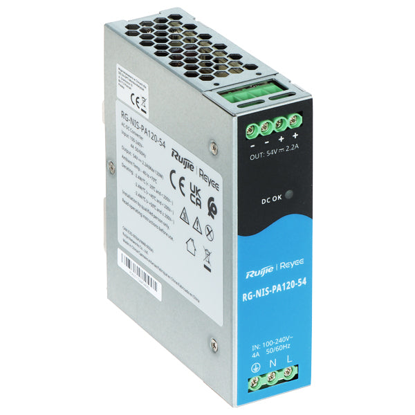 REYEE ALIMENTATORE AC/DC 120W 56V DIN-RAIL PER SWITCH INDUSTRIALI [RG-NIS-PA120-54]