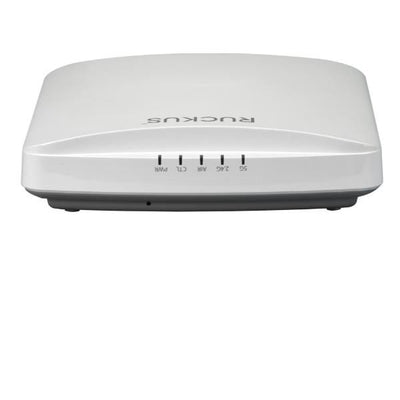 Ruckus Networks , Access Point R650 dual-band 802.11abgn/ac/ax with Multi-Gigabit Ethernet backhaul, 4x4:4 + 2x2:2 streams, OFDMA, MU-MIMO, BeamFlex+, dual ports, PoH/uPoE/802.3at PoE support. Does [901-R650-ww00]