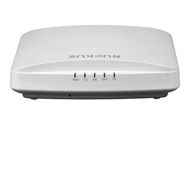 Ruckus Networks , Access Point R650 dual-band 802.11abgn/ac/ax with Multi-Gigabit Ethernet backhaul, 4x4:4 + 2x2:2 streams, OFDMA, MU-MIMO, BeamFlex+, dual ports, PoH/uPoE/802.3at PoE support. Does [901-R650-ww00]