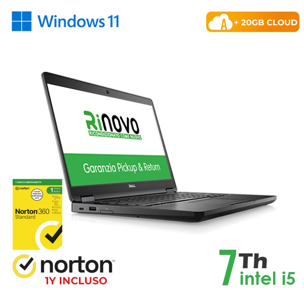 RINOVO NB DELL Latitude 14 E5480 i5-7X00U DDR4 8GB SSD 256GB HDMI W11P CLOUD 20GB Grade A 1Y Warra [RN42522321]