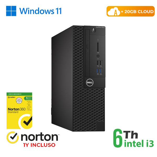 RINOVO PC DELL REFURBISHED Optiplex 3050-5050 SFF i3-6X00 DDR 8GB SSD 256GB HDMI W11P CLOUD20GB Gra [RN44422311]