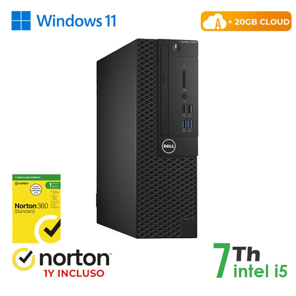 RINOVO PC DELL Optiplex 3050-7050 REFURBISHED SFF i5-7X00 DDR 8GB SSD 256GB HDMI W11P CLOUD20GB Grad [RN44522311]