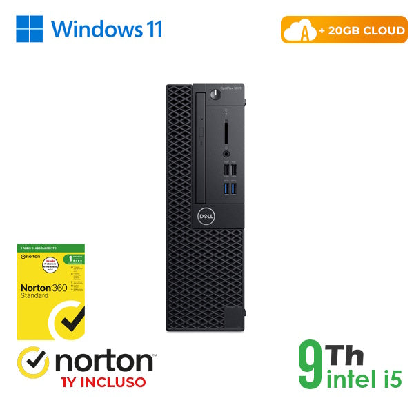 RINOVO PC DELL REFURBISHED Optiplex 3070-5070 SFF i5-9X00 DDR416GB SSD 256GB W11P CLOUD20GB HDMI Gr [RN44532311]