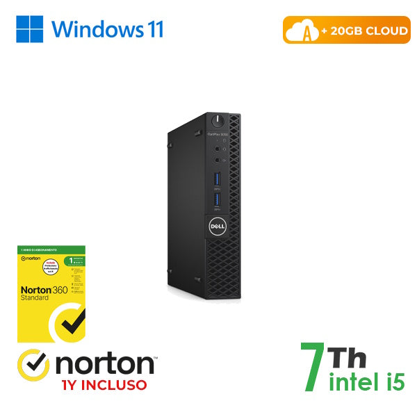 RINOVO Mini PC DELL REFURBISHED Optiplex 3050- Warranty+NORTON 5050M i5-7X00 256GB DDR4 8GB SSD A 1Y [RN45522314]