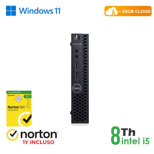 RINOVO Mini PC DELL REFURBISHED Optiplex 3060-5060M i5-8X00/DDR4 16GB/SSD 128GB/W11P/HDMI/CLOUD20GB/ [RN45531312]