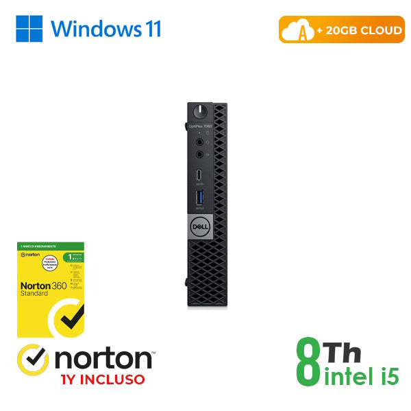 RINOVO Mini PC DELL REFURBISHED Optiplex 7060M i5-8X00 SODDR4 16GB SSD 256GB W11P CLOUD20GB Grade A [RN45532381]
