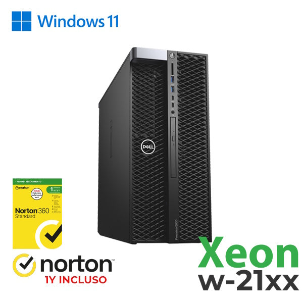 RINOVO WKS DELL 5820 Tower W2XXX REFURBISHED DDR4 16GB SSD 512GB NVIDIA QUADRO P2000 5GB W11P Grade [RN47034311]