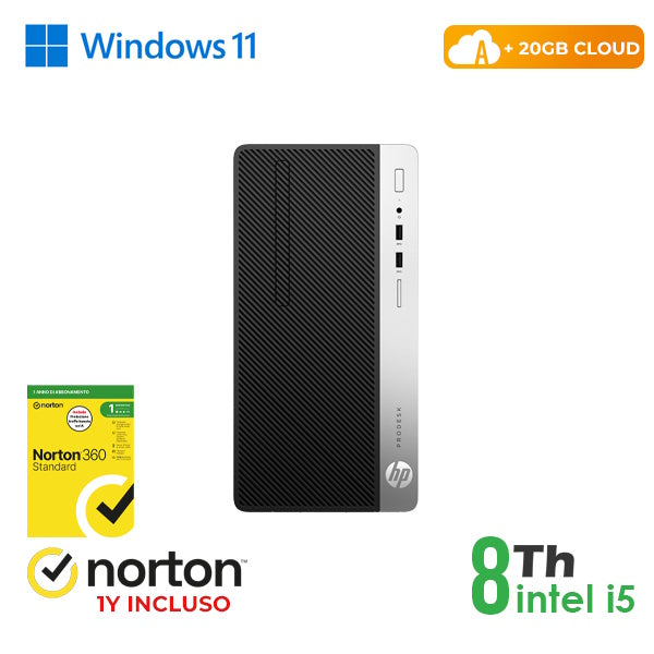 RINOVO PC HP REFURBISHED 600-800 G4 Tower i5-8X00 DDR4 8GB SSD 256GB W11P CLOUD20GB Grade A 1Y Warr [RN61522312]