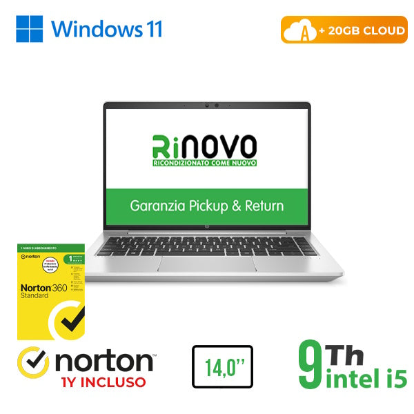 RINOVO NB HP 840 G6 i5-8X00U DDR4 8GB SSD 256GB 14" CLOUD20GB W11P Grade A 1Y Warranty 3 Mesi Batter [RN62522316]