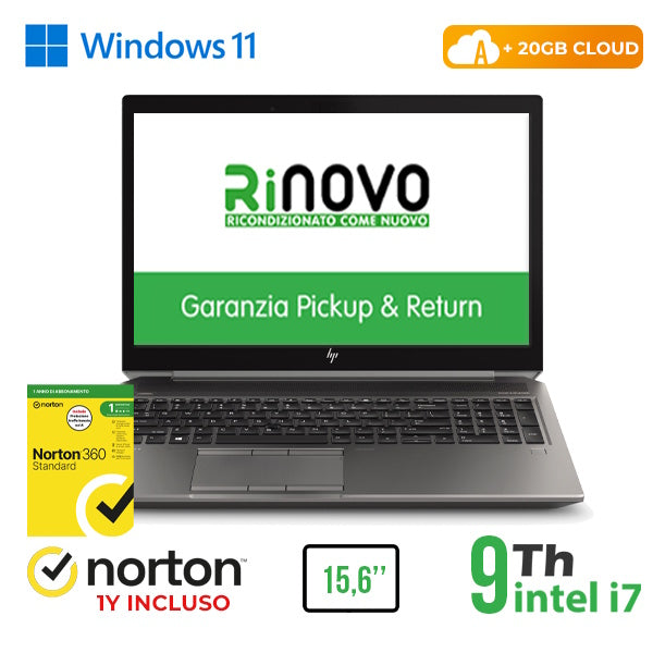 RINOVO NB REFURBISHED HP Mobile WKS ZBook 15 G6 i7-9850H DDR4 16GB SSD 1TB 15.6" NVIDIA QUADRO T2000 [RN62635311]
