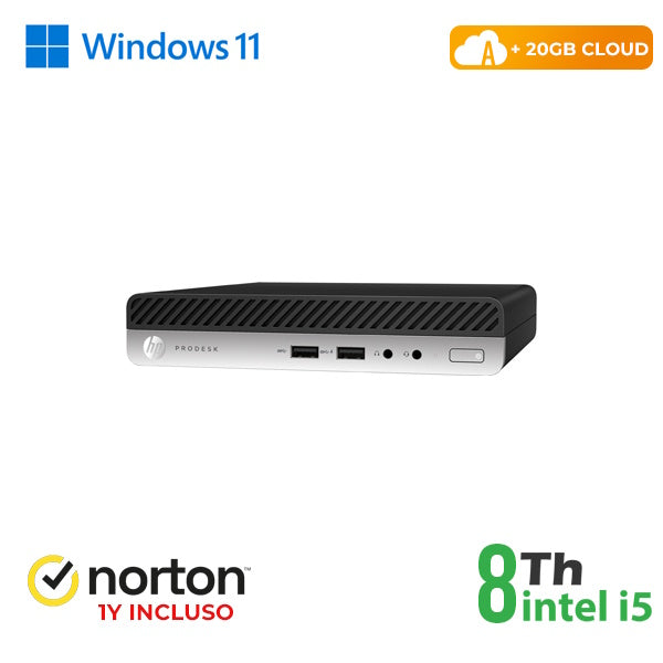 RINOVO Ultra Mini PC DM HP REFURBISHED 400 G4 i5-8X00T SODDR4 8GB SSD 256GB W11P CLOUD20GB Grade A [RN65522313]
