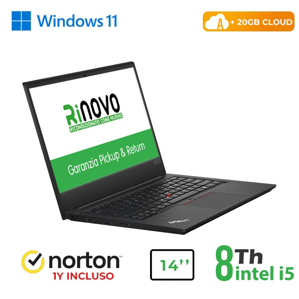 RINOVO LENOVO NB THINKPAD REFURBISHED E490 I5-8X00 DDR4 8GB SSD 256GB 14" W11P CLOUD20G GRADE A 1Y [RN82522314]