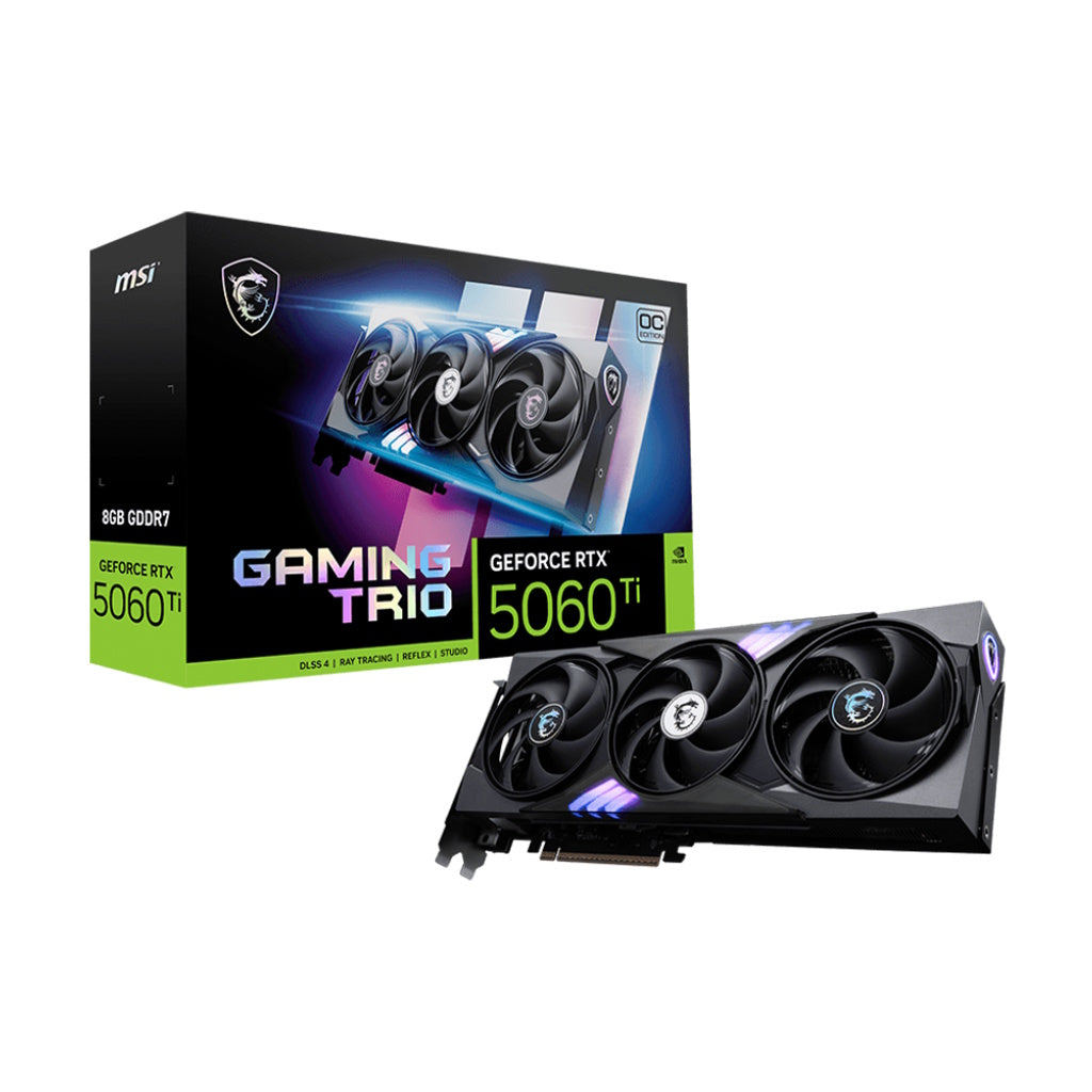 MSI VGA GEFORCE RTX 5060 TI, RTX 5060 Ti 8G GAMING TRIO OC, 8GB GDDR7, HDMI/DP*3, ATX, TRI FROZR [RTX 5060 TI 8G GTO]