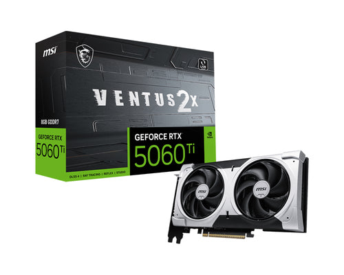 MSI VGA GEFORCE RTX 5060 TI, RTX 5060 TI 8G VENTUS 2X PLUS, 8GB GDDR7, HDMI/DP*3, ATX, DUAL FAN [RTX 5060 TI 8G V2XPL]