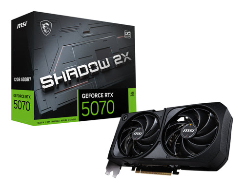 MSI VGA GEFORCE RTX 5070, RTX 5070 12G SHADOW 2X OC BULK, 12 GB GDDR7, HDMI/DP*3, ATX, DUAL FAN, NO [RTX 5070 12G S 2X OB]